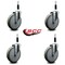Service Caster 6'' Gray Poly Wheel Swivel 7/8'' Expanding Stem Caster Set, 4PK SCC-EX20S614-PPUB-78-4 - alternate 3